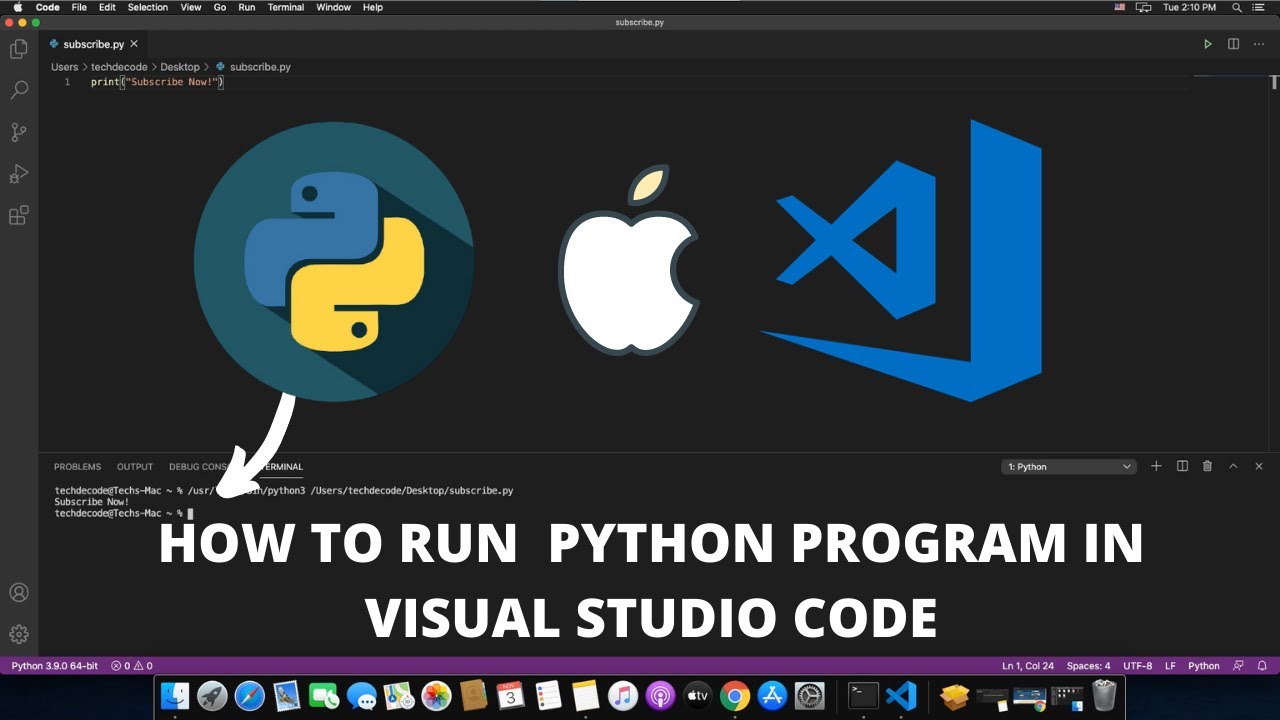 python with visual studio for mac